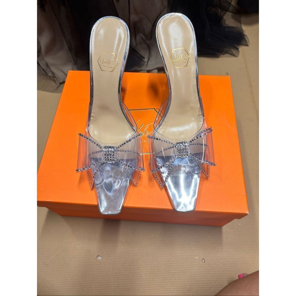 Nalebe Dimante Mule PVC in Clear NWB Size 39/9